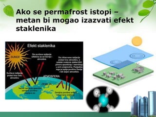 Ako se permafrost istopi –
metan bi mogao izazvati efekt
staklenika
 