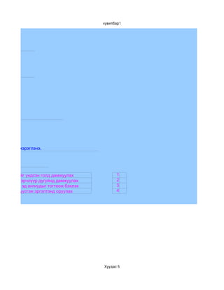 хувилбар1




мерын зүү хэрэглэнэ.




өдөлгөөнийг үндсэн голд дамжуулах             1
өлгөөнийг эрчлүүр дугуйнд дамжуулах           2
лөгч гарын эд ангиудыг тогтоож бэхлэх         3
 өдөлгөөн үүсгэж эргэлтэнд оруулах            4




                                        Хуудас 5
 