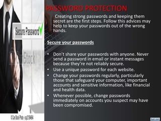 Offline Password Protection CYBER PRIVACY AND PASSWORD PROTECTION | PPTX