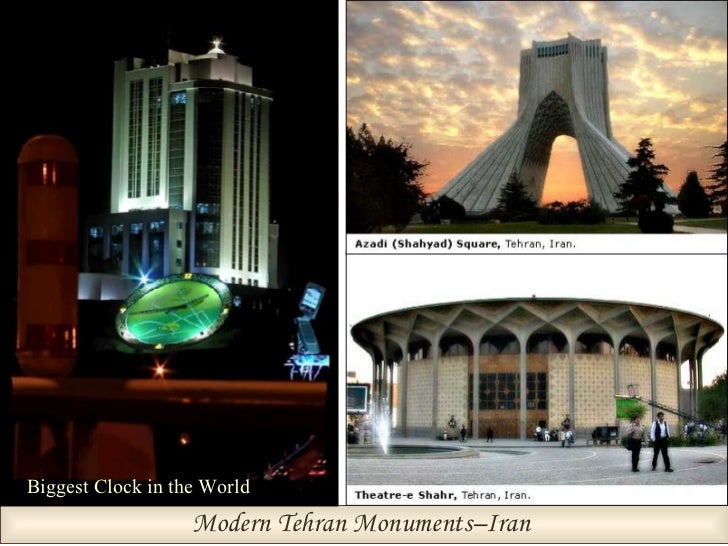 Modern Tehran Monuments–Iran Biggest Clock