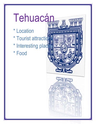 2329815757555Tehuacán<br />* Location* Tourist attractions* Interesting places* Food    <br />-800102910205Location:The town of Tehuacan is located in the valley of the same name. This valley is the east by the Sierra de Zongolica, which is part of the Sierra Madre Oriental, and on the west by the mountains of Zapotitlan, which is part of the Sierra Mixteca. The northwest adjacent to the valley and south Tecamachalco Glen Oaxaca.Located in the southeastern part of the State of Puebla. Its geographic coordinates are the parallels 18 ° 22 '6 and 18 ° 36' 12 north longitude and the meridian 97 ° 15 '24 and 97 ° 37' 24 west longitude. Bordered on the north Tepanco Lopez, Santiago Miahuatlán, Vicente Guerrero and Nicolas Bravo, east to Vicente Guerrero, San Antonio Cañada and Ajalpan the south by San Gabriel Chilac, Zapotitlán, San Anto nio Texcala and Altepexi; and west Zapotitlán, Atexcal San Martín, Juan N. Tepanco Mendez and Lopez.<br />City Hall <br />righttopFormerly known as quot;
the house of the high, was built in the year 1804 by mr. Don Apresa Sunday, and was seen in the city as the first particular two-story building. Its construction was a challenge to the Franciscans because it would clog the front of this religious site and the convent. The acquisition of this property took place the year of 1844 but was until 1855, when they began to move some government agencies. The murals on the ground floor leading into the palace known as Tehuacan and 5 regions. Conducted in 1983 and 1984 by the Tehuacan originating Carpinteyro brothers. And in the year 1989, the artist painted the mural Cuthbert Correa quot;
agony and hope,quot;
 which is located insid e the municipal palace INTERNAL WALL Made in 1969 by master Fernando Ramirez Osorio. Plasma Tehuacán history, from its origins to the commercial boom became undoubtedly an element Tehuacan released as a crucial point for trade in the southeast. The various characters also admire the history of independent Mexico. Download the complete description of the Mural of City Hall (PDF)                           <br />left2383155Museum of Mineralogy This museum was opened on July 31, 1998 and represents a scientist's dream come true and sinking into one of colors and shapes to visit this museum. Its creator, a man of great erudition won the Carnegie Medal awarded by the Smithsonian Institute in Washington, discovered two minerals Mexicans and Ojuelaita Malpimita, humanist greatly advanced by the time we opened the door of knowledge and awareness of the raw material and forms around us: the minerals.  We passed on his knowledge and a catalog of them in the museum, with pieces from around the world. It is one of the most beautiful museums in the world and unique in Latin America, with all parts listed with their chemical composition giving us a thematic collection invites us to study and leads us to appreciate what we have in Mexico, mining country. This museum has a collection of minerals of approximately 10,000 pieces, of which only 394 are found on a loan with the City and is currently on display at the museum, as a result of the efforts of Dr. Miguel Romero, Mexican scientist graduate Harvard University, who spent almost all their resources and more than 20 years of his life in being so vast collection. The museum is divided into two parts: a display of rocks, fossils and meteorites, and one which shows the great variety of Mexican minerals. <br />Ex Convento de San Francisco The former convent of San Francisco was built in 1592, before this temple was erected in Calcahualco (Tehuacán old), but twenty years later had to move the current place for a malaria-endemic problem had been sick monks and the plague of ants and rattlesnakes that she could not progress. San Francisco Temple The gateway has two shields above anagrams, on the left side has the letters JHS and a cross between them and the right has the letters MA entwined with a crown above them. righttopIn the key of the arch is another cross above a skull and up on the wall there are remains of wall paintings of angels playing flutes. As we crossed the porch in the access aisle to the cloister you can see a niche that was originally an access to the temple and is currently placed the Virgin of Guadalupe. The interior garden is surrounded by 16 Tuscan columns and arches supporting the building of two floors. The corridors around the garden are decorated with a border in gray and white in the Franciscan cord up and down and motifs of flowers and vine leaves in the center. In the upper floor there are several lounges and giving access to the stairs there is a sink embedded in the wall and paintings depicting the cultivation of vines that are supposed to have been the dining room in the next room is an oven that had be the kitchen, followed by others with access to a small courtyard of the garden. Front porch and lobby the east wall and back was the room known as De Profundis where the monks gathered to pray and is now the sacristy of the church, on the second floor were the cells of the friars. San Francisco Temple which houses the Diocesan Shrine Parish is located in the center of Tehuacan, is a single ship, measuring 60 meters long and 10 wide (inside measurements) 18 meters high and 10 meters wide. The simple facade with a single arch with stone arch panels and the height of the choir has a double window, all painted in white. It has a single tower of two bodies near a bell tower without bell left and right side of the altar is a wooden altarpiece painted in white gold with a polygonal apse of the church and ends in a shell-shaped niche in top. It has shelves with sculptures of San Antonio de Padua, Santo Domingo, San Agustín and San Ignacio and up above is San Felipe de Jesus, the first Mexican saint, bracket that originally contained a large picture on wood of St. Francis of Assisi. In the main altar niche is the statue of St. Francis of Assisi albergo before the Immaculate Conception. <br />Cathedral On August 21, 1724 during the celebrations to commemorate the 203 years since the fall of Tenochtitlan foundation stone was laid and the efforts of the inhabitants of the city, four years later it was over, its main entrance framed by the towers Renaissance style. More than 130 angels adorn the church. It is located at 1 East and 2nd. of Morelos. Religious building dating from the eighteenth century, dedicated to the Virgen de la Concepción, has characteristics of Baroque architecture, Neoclassical style inside Herreriano. Made of stone and adobe and measure 57 meters long from its main portal, 14 feet wide, 25 meters long on the crossing, 15 meters high in the nave and dome and bell towers that reach 28 meters. It has a Latin cross and cruise in the center of which stands a dome, at the foot is the gateway between two towers and access other home setting and in the hollows formed by the arms and out of the cross. The main entrance is framed by the Renaissance-style towers. Opposite the church is a framed window with what are known as Renaissance architecture of song sheets and so appear as feathers indigenous codices, green quetzal feathers representing the sacred. There are several heads carved cat and the clock flanked by two figures of angels. The stained glass of landscapes Marian main gate and up the four shields which also adorn the dome and the figures of his Holiness Pope John XXIII and Bishop Rafael Ayala and Ayala, first bishop of Tehuacan. The dome was coated with four coats Talavera: The papal The Bishop Rafael Ayala and Ayala The night of worship, and The city of Tehuacan The interior features a rotating dome that houses on one side to the immaculate conception of the city patron and the other to place the image of who is being held and is topped with a crown composed of the main altar. At the top is a painting of the Blessed Trinity and on the roof the figure of a dove signifying the Holy Spirit. More than 130 angels adorn the church, the floor was brick home after mosaic and stone currently Santo Tomas. The confessionals are made of cedar wood. In the vaults would house the remains of the bishops of Tehuacan, where currently the Don Rafael Ayala and Ayala, these vaults are connected to a tunnel that runs under the central aisle and probably come to the park Juárez. In the chapel of the Blessed to the right of sanctuary sets the vestments and the monumental altar of 1.70 meters and 50 kilograms. In the front of the atrium are two sources of modern baroque style made of concrete. It has four bells, the largest is used to call a funeral mass, the mass medium to call regular meetings and four bells in major events such as the erection of Tehuacán Diocese, the night of September 15, the parties save and lately in the dismissal of Archbishop Norberto Rivera Carrera to be Archbishop of Mexico. <br />righttop<br />Temple and Ex Convento del Carmen righttopThe Church of Our Lady of Mount Caramel is like the convent, of Mexican baroque architecture typical of the eighteenth century, has one tower and the plant is in the form of a Latin cross, and the cruise is roofed with a dome set on a drum supported by its size windows. The main hall has a ceiling with a barrel vault supported by arches, its axis has no windows and northern borders with former convent, its body proportions are very massive, denoting an architecture meant to withstand strong earthquakes. The altar has three niches on the left side the Prophet Elijah, the center found the beautiful image of Our Lady of Mount Caramel and on the right Santa Teresa of Avila, Carmelite religious latter Doctor of the Church. Access to the temple is via two gates: the main near the top of the nave and side. There is no proper inventory of artistic and religious works that bring authors and dates of manufacture, but which are visible and make up the heritage of the temple are: From the main entrance, on the right: Niche with a statue of St. Anthony of Padua. Lithographs of San Judas Tadeo and Our Lady of the Lakes. Sculpture of Christ crucified and Dolorosa. Image of Our Lady of Fatima. Santa Cecilia. Author: Don Romualdo Ortiz. Our Lady of the Rosary. Sculpture. Santa Martha. Sculpture. R. Ortiz, 1946. Oil old San Jose (on the entrance to the chapel of the Blessed). On the altar of St. Joseph statue of St. Joseph, St. Charbel (R. Ortiz, donated by Mrs. Milena Ceja) and San Martín de Porres (R. Ortiz. 1946). On the left: Niche with statue of Jesus lying with his mother (Mercy). Lithograph of Our Lady of Perpetual Help. Niche of Divine Providence. Image of Our Lady of Mount Caramel with Jesus in her arms. Sculpture. Oils of Our Lady of the Sacred Heart of Mary Help of Christians. Carving niche Lord of the Marvels. Sculpture of Fray Juan de Zumarraga and Juan Diego. (Work of R. Ortiz). In the midst of this set, a large oil painting of Our Lady of Guadalupe surrounded by four medallions representing oil apparitions of the Virgin in 1531. Oil down, niche and Child Charity. In the Chapel of the Sacred Heart, at the entrance to the crypt, sculpture of the Sacred Heart. Note that in the top of the walls of the transept is a series of ancient paintings with different passages of Sacred History: Betrothal of the Virgin and St. Joseph, the Annunciation, the Nativity, Flight into Egypt, Presentation in the Temple , etc. and distributed throughout the interior, the stations of the cross in oil on wood, excellently preserved and embellished with a colorful very good. On November 2, 1994 was inaugurated and opened to the public Crypt del Carmen: a columbarium built under the altars that serve to keep the ashes of people whose bodies were cremated. The columbarium holds the bottom of the chapels of the Sacred Heart, the Blessed and the High Altar, and the room next to the chapel of the Sacred Heart, where they discovered the original vain that serves as a gateway. Was used to this end, the space occupied by the original crypts from the eighteenth century. It is possible to admire a painting of St. Catherine of Alexandria, patron saint of philosophy, in a passage that represents the mystics responsories Santa with Baby Jesus. There are two sketches of frescoes very difficult to define in two underground chambers. The columbarium is composed of 27 modules which are independent units with their own numbering and dedications. The niches have marble tops and brass escutcheons. It is interesting to note that some of the marble tops come with embedded vein marine animals such as snails, oysters túrratelas and petrified over millions of years. The resources generated by the sale of the niches will be applied to works of evangelization, catechesis and pastoral programs of the Church of Tehuacan. Thus, we conclude that this property was built over two hundred years for the evangelization of the region of Tehuacán, as a token of recognition of the value of the inhabitants of the lands in America, with body and soul, spirit and matter. Construction over the decades has witnessed momentous events in the history of Mexico and the city itself. Today, the Convent and Church of Carmen are still alive and doing a service to man through the elements that fed into his mind: religion, history, culture and art. Main Plaza Juarez Park which is home to visitors under the shadow of its robust laurels, so pleasant listening classical Mexican music and the beautiful kiosk solemn La Banda Municipal runs on Thursday nights and Sundays at noon and afternoon . <br />4615815-414020<br />Interesting places<br />MUSEO DE MINEROLOGÍA<br />MUSEO PALEONTOLÓGICO COMUNITARIO<br />DE SAN JUAN RAYA   <br />BALNEARIO PARQUE AVENTURA                 <br />Centro de Interpretación Ambiental <br />Sitio Arqueológico quot;
Chuta<br />Prismas Basalticos <br />Zona de Campamento y cabañas <br />Museo Comunitario <br />Iglesia el Calvario <br />Balneario quot;
La Huertaquot;
 <br />Las Salinas <br />Capilla Enterrada <br />Cerro El Pajarito <br />Cascada de agua Tilapa <br />Bosque de tetechos <br />Santuario de la Pata de Elefante <br />Vivero quot;
Cuthaquot;
 <br />   PARQUE RECREATIVO EL RIEGO    <br />                                                                               BALNEARIO SAN LORENZO         <br />38252405377180<br />247657520305     MUSEO DEL AGUA <br />Gastronomia<br />-1657351995805Muegano<br />The mixture of wheat flour, shortening, milk, egg, brown sugar and honey, resulting in 78 years ago a nutritious cookie muégano now known as, well as for its taste like friends and strangers and has become Tehuacán typical sweet, <br />building a regional tradition <br />that has been transferred at least four generations. At first the development of mueganos was 100% manual, albeit with the desire on out and raise production without leaving the original recipe and meet unmet demand, improvements have been implemented aimed wing modernization have innovation in processing and presentation of the items that are characterized by natural ingredients. <br />Mole de Caderas<br />rightbottomThe months of October and November are the party for more than 286,000 people in Tehuacan, as it revives an old tradition that has its origins in the colonial era quot;
The Ritual Cultural and Ethnic Festival Hip Mole.quot;
 The quot;
City Indiansquot;
 or quot;
Corn Cribquot;
, as known Tehuacán, attracts thousands of families and friends to a festival environment that smells of incense and flower of the dead, and combining past and present with the religious and pagan; and satisfies the craving for a year again enjoy a delicious bowl of quot;
Hip Mole.quot;
 The Cultural Ritual and Ethnic Festival Hip Mole, or killing, as it was known until 2005, is a tradition that began in the early seventeenth century, a product of miscegenation between the Spanish and the pre-Hispanic, derived from practice and livestock farm, which was introduced in America by the Spanish people, pervading the customs of the Middle Ages, did not exist in our nation. Long before the Spanish arrived, the Indians cooked turkey meat, rabbit and deer. When goats introduced in New Spain, began mixing food that I bring to the popular cuisine a variety of dishes like the Garlic spine, backbone ajoarriero, udder, kidney, tongue, heads, blocks brain, leg of lamb with beans and the skill of the cooks was created. One result is the quot;
Mole of Hipsquot;
 or as it was known at first the quot;
Mole's backquot;
, which strongly acclimate in the Puebla-Oaxaca Mixteca. The chronicles record that quot;
since 1784, every third Thursday of October, is sacrificed goats which derived meat and spice flavor unsurpassed.quot;
 The spine and hips, salt-based seasonings and chile to prepare a red broth boiled with the flesh of the hips and wild beans. are essential parts of the traditional mole hips. The characteristic flavor of the dish is the meat of the goats that are taken for a ride a year grazing throughout the regions of the state and northern Mexico cattle fed only with grass in the region and avoiding large amounts of salt at all costs that the animals drink water and stay hydrated only by those who provide them with the vegetables consumed. In practice this type of breeding you get meat from a strong and distinctive taste with <br />which they prepare traditional dishes. The meat is completely absorbed. <br />Pan de Burro<br />righttopThere is a huge variety of traditional dishes like the quot;
Nopal Toroquot;
 in San Cristobal Tepeteopan, by dipping rocks at high temperature and cactus chile stew still raw, to cook, to see the effort and dedication of those who make the call quot;
 Pan de Burro quot;
in San Jose Miahuatlán, skill and patience of those who embroider in San Juan Atzingo, popoloca people located in the municipality of San Gabriel Chilac or those who do basketry in San Pablo and Altepexi Tepetzingo definitely admire. As not to mention the tamales wrapped in oak leaves, the beans are grown and consumed in San Felipe Maderas, the quot;
Tepexilotesquot;
 Coming from Tepexilotla roasts, giant ants or quot;
chicatanasquot;
 Ajalpan consumed, the worms quot;
Cuchamaquot;
 and based beverage garambullo of gradient of the exquisite quot;
Coleshoquot;
 of Zinacatepec, mole Cuayucatepec Miahuateco of the pulque of the mountain, tempesquixtles beans with lamb or leg, used in much of the valley, without neglecting payano or ground beans, ground bean tamales de Santa Maria San Gabriel Chilac ALCO and all delicious dishes!. It is undisputed that the ancestral quot;
mole-hippedquot;
 and barbecued goat are well booked their place in this enormous culinary range, like the waters of various fruits of the season, the incredible atolls canary grass, amaranth, soy, corn dough and brown sugar. Besides, merit sauces made with all kinds of peppers alone or mixed with other produce. No less than a hundred sauces can be seen and tasted during the year when samples are gastronomic among the ingredients to create sauces features a star-flavor tomato sauces and between the quot;
antquot;
 drawn on the board auxiliary Santa Maria Coapan.Escuchar<br />Leer fonéticamente<br />Diccionario - Ver diccionario detallado<br />Escuchar<br />Leer fonéticamente<br />Diccionario - Ver diccionario detallado<br />