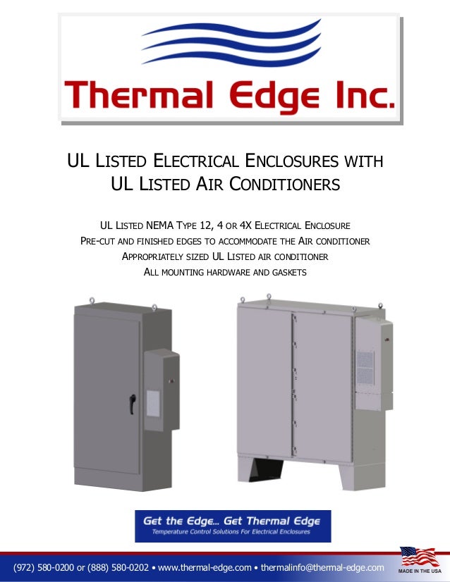 Thermal Edge Enclosure Packaged Systems Brochure 2013