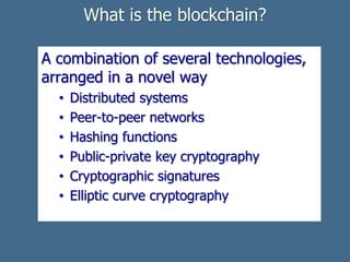 Distributed Cryptography Blockchain and distributed ledgers | PPTX