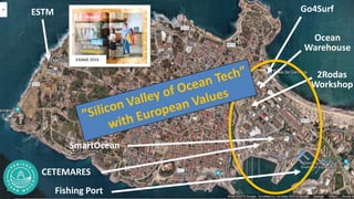 Go4Surf
2Rodas
Workshop
Ocean
Warehouse
Fishing Port
SmartOcean
ESTM
CETEMARES
EXAME 2019
 