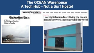 The OCEAN Warehouse
A Tech Hub - Not a Surf Hostel
 