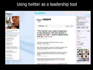 Using twitter as a leadership tool 