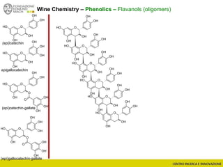 Wine Chemistry – Phenolics – Flavanols (oligomers)
(epi)catechin
epigallocatechin
OOH
OH
O
OH
O
OH
OH
OH
OH
OOH
OH
O
OH
O
OH
OH
OH
OH
OH
(epi)catechin-gallate
(epi)gallocatechin-gallate
OOH
OH
OH
OH
OH
OH
OOH
OH
OH
OH
OH
OOH
OH
OH
OH
OH
OOH
OH
OH
OH
OH
OOH
OH
OH
OH
OH
OOH
OH
OH
OH
OH
OOH
OH
OH
OH
OH
OOH
OH
OH
OH
OH
 