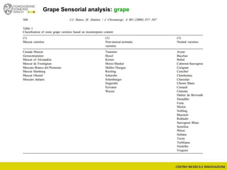 Grape Sensorial analysis: grape
 