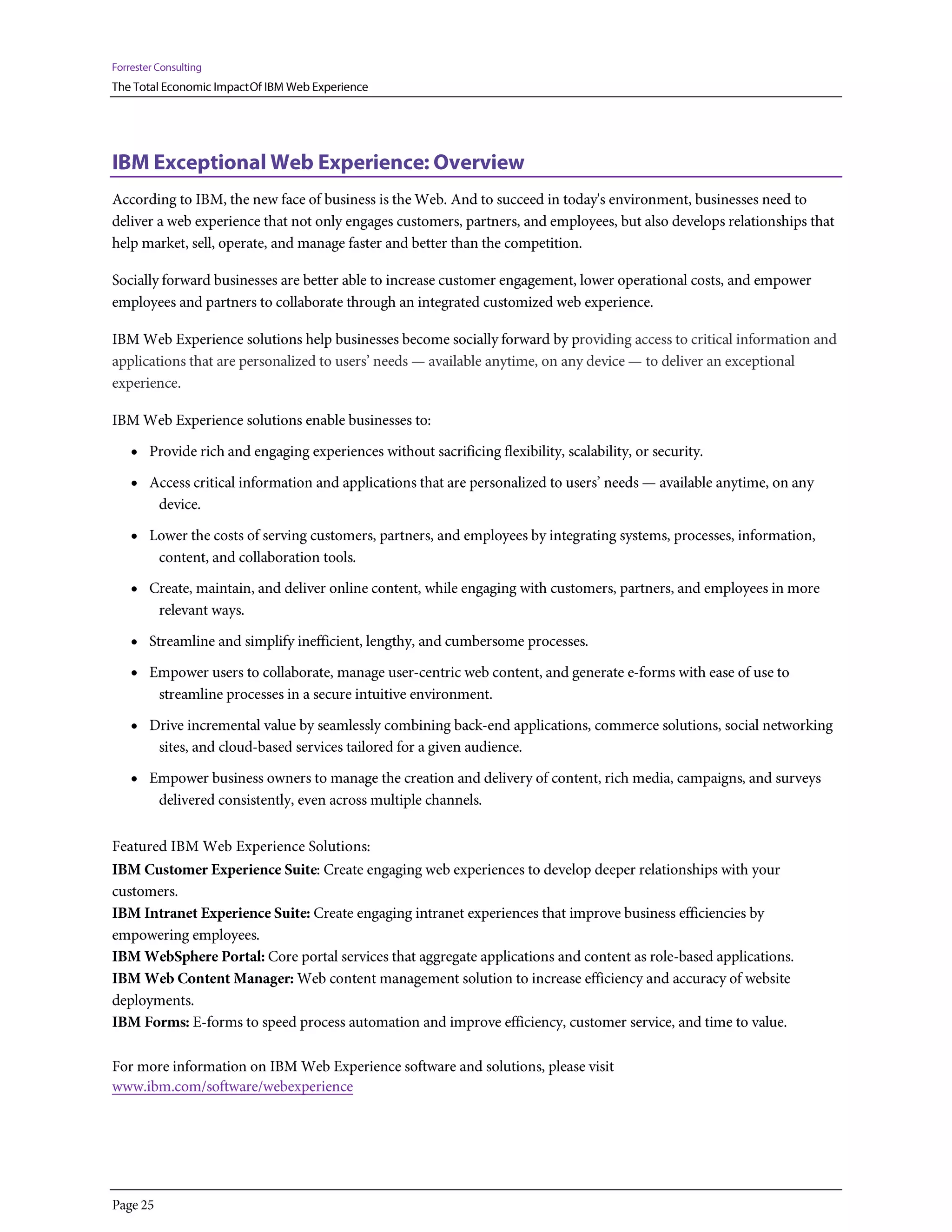 Tei of ibm exceptional web experience final 031912