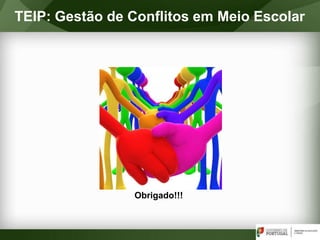 Obrigado!!!
TEIP: Gestão de Conflitos em Meio Escolar
 