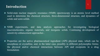 Solid state NMR Princple and application . | PPTX