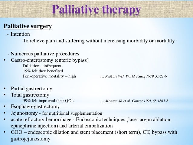 Image result for palliative therapy for gastric cancer