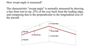 How swept angle is measured?
The characteristic "sweep angle" is normally measured by drawing
a line from root to tip, 25% of the way back from the leading edge,
and comparing that to the perpendicular to the longitudinal axis of
the aircraft
 