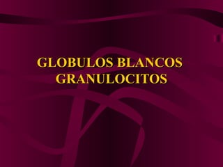 GLOBULOS BLANCOSGLOBULOS BLANCOS
GRANULOCITOSGRANULOCITOS
 