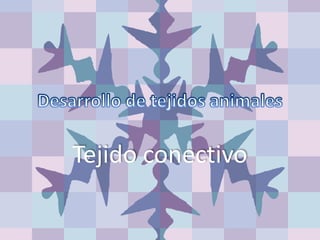 Desarrollo de tejidos animales Tejido conectivo 