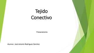 Tejido
Conectivo
Fisioanatomia
Alumno: José Antonio Rodríguez Sánchez
 