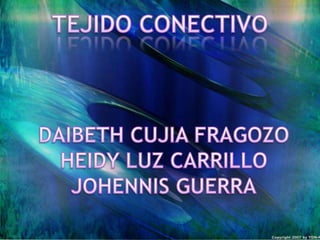 TEJIDO CONECTIVO DAIBETH CUJIA FRAGOZO HEIDY LUZ CARRILLO JOHENNIS GUERRA 