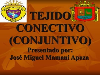 TEJIDO CONECTIVO (CONJUNTIVO) Presentado por: José Miguel Mamani Apaza  