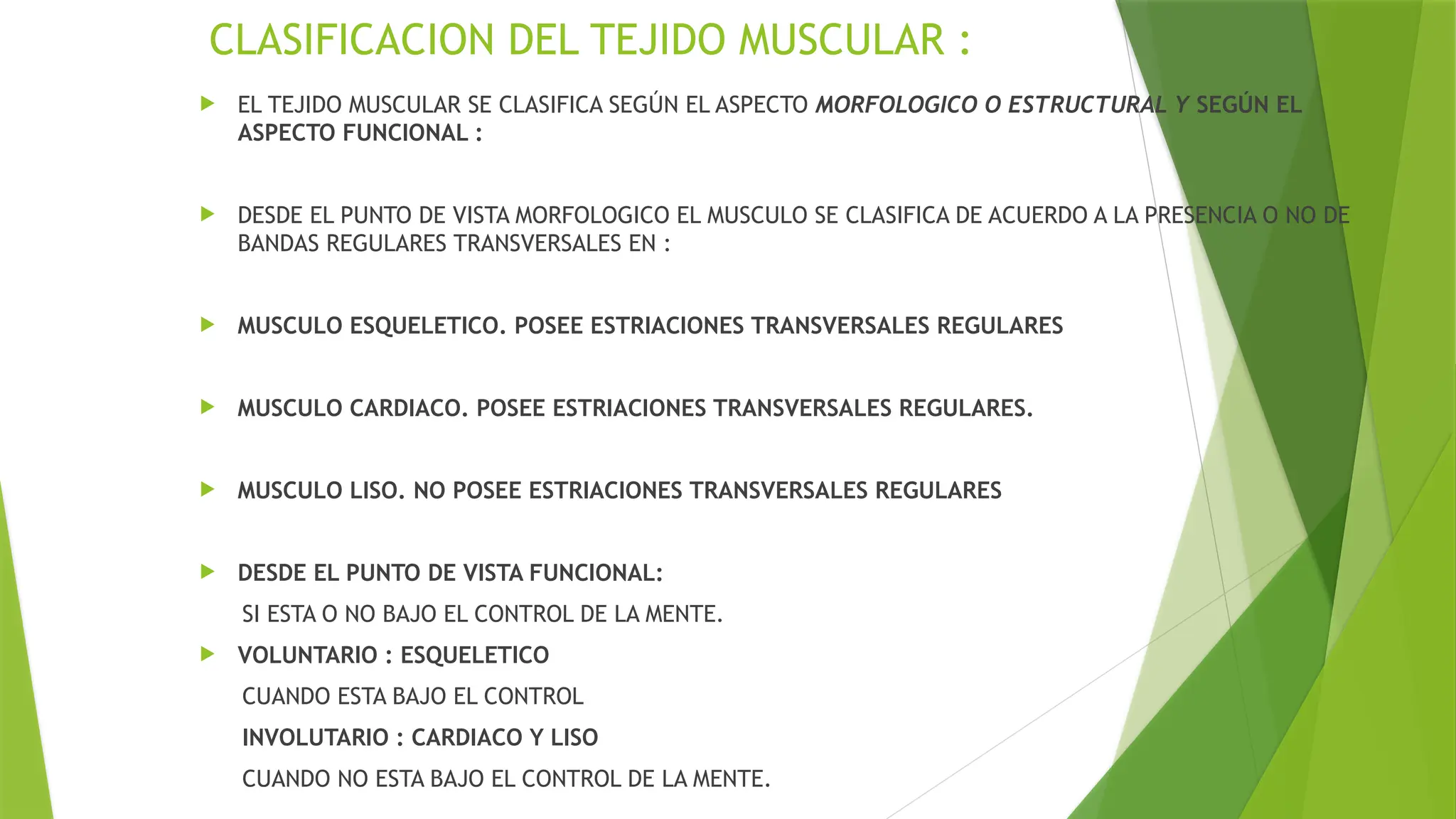 TEJIDO MUSCULAR.pptx histología general, primer año de medicina | PPTX
