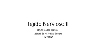 Tejido Nervioso II
Dr. Alejandro Baptista
Catedra de Histología General
UNIFRANZ
 