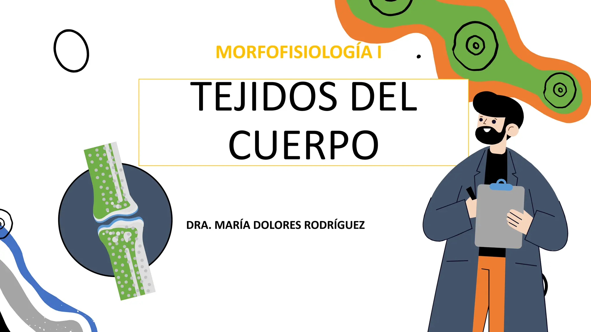 DRA. MARÍA DOLORES RODRÍGUEZ
TEJIDOS DEL
CUERPO
MORFOFISIOLOGÍA I
 