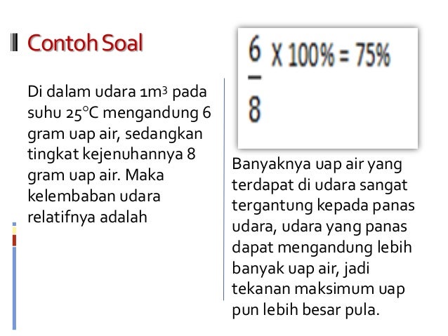 Contoh Soal Kelembaban Relatif Dikdasmen