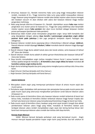 Tekanan udara dan sistem angin | PDF