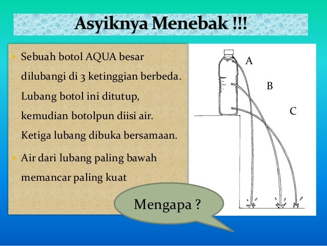 Tekanan Zat Padat,Cair dan Gas