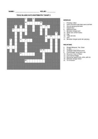 Teka silang kata matematik