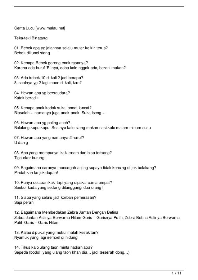 Teka Teki Lucu