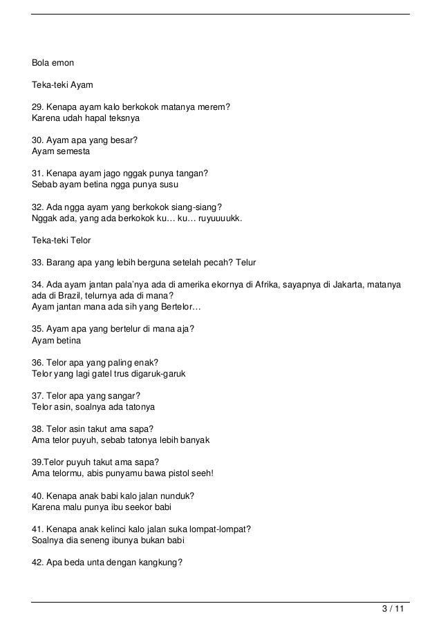 Teka Teki Lucu
