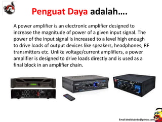 Teknik audio power amplifier | PPT