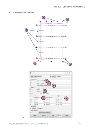 Bài 3-A – Căn bản về mô hình hóa 2
© 2014 HSD VIET NAM CO.,LTD. Version 1.0 43
a. Các thuộc tính của lưới
=
1
2
34
5
6
 