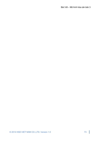 Bài 3-B – Mô hình hóa căn bản 3
© 2014 HSD VIET NAM CO.,LTD. Version 1.0 73
 