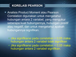 Teknik analisis korelasi regresi | PPT