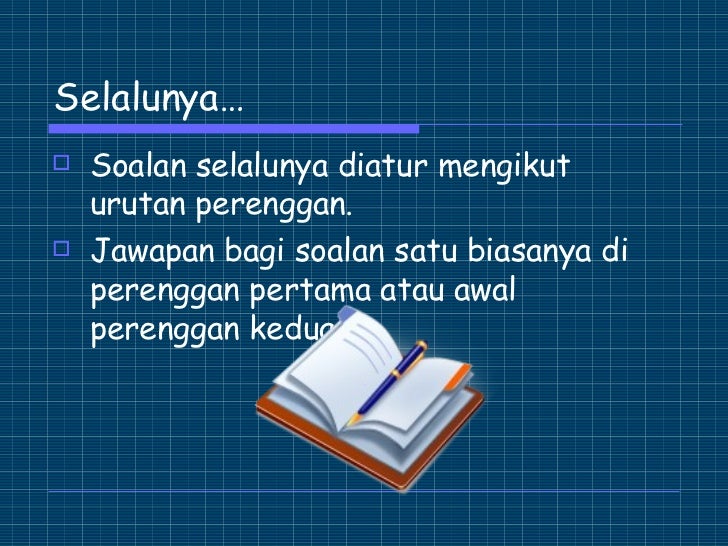 Teknik Menjawab Soalan Pemahaman