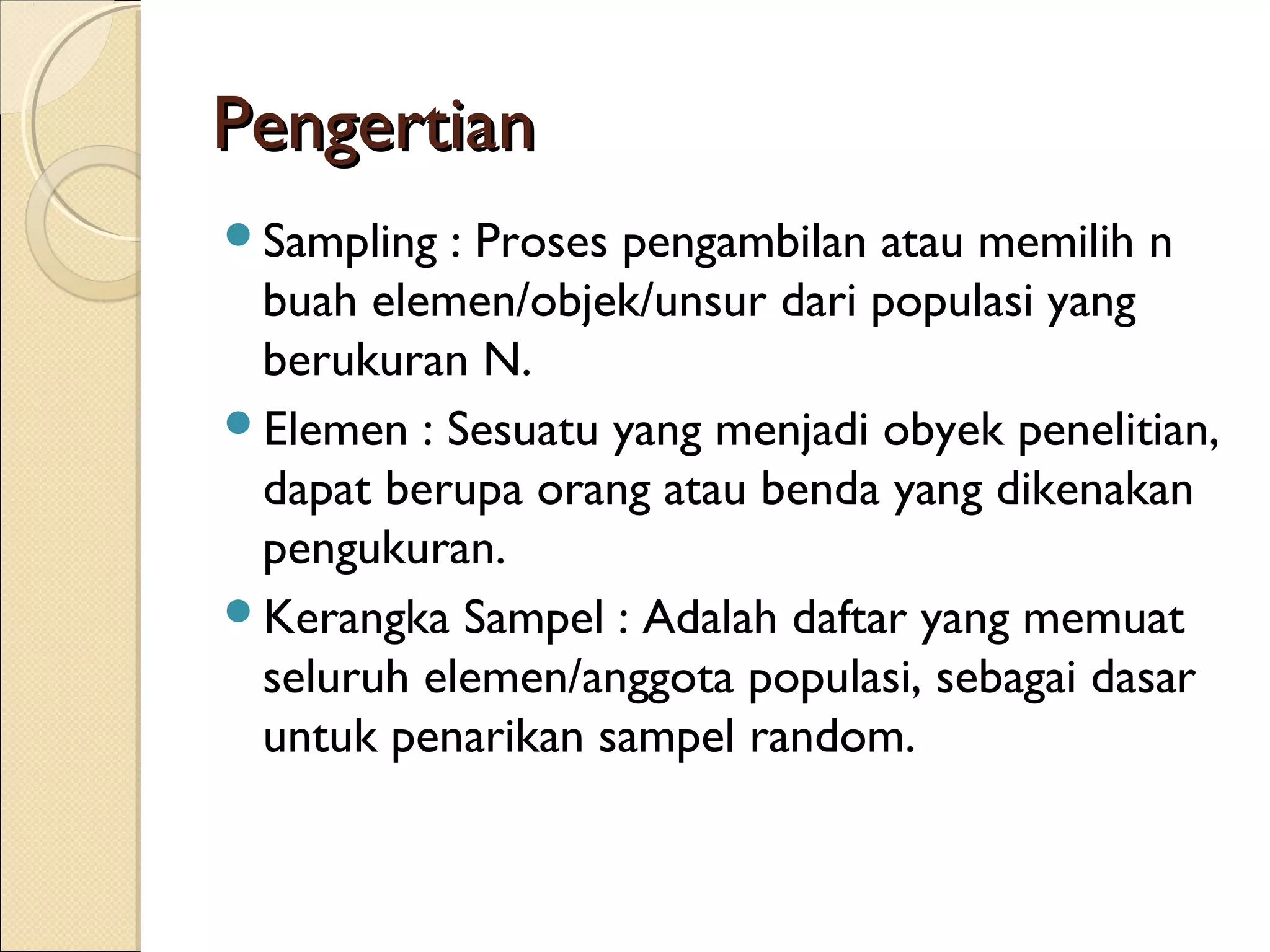 Teknik sampling | PPT