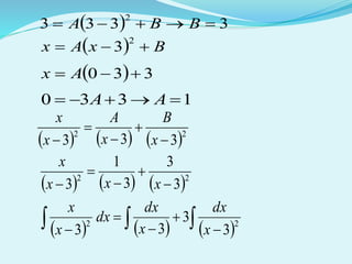   3333
2
 BBA
  BxAx 
2
3
1330  AA
  330  Ax
     22
333 



 x
B
x
A
x
x
     22
3
3
3
1
3 



 xxx
x
      




22
3
3
33 x
dx
x
dx
dx
x
x
 