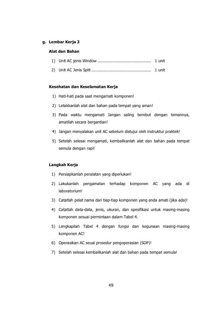 langkah langkah keselamatan kerja laboratorium Teknik dasar ac