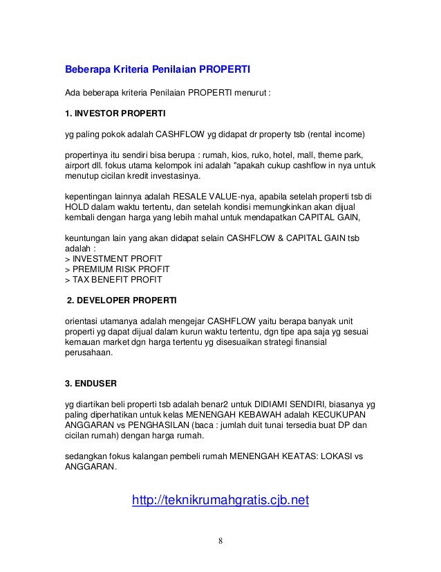 Teknik Dasar Investasi Properti