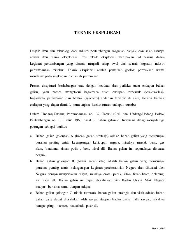 Teknik Eksplorasi Chapter 1 Eksplorasi Langsung