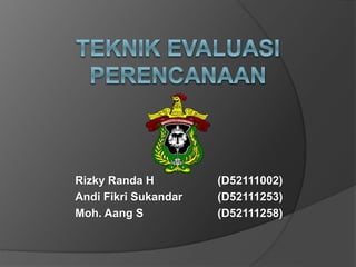 Rizky Randa H (D52111002) 
Andi Fikri Sukandar (D52111253) 
Moh. Aang S (D52111258) 
 