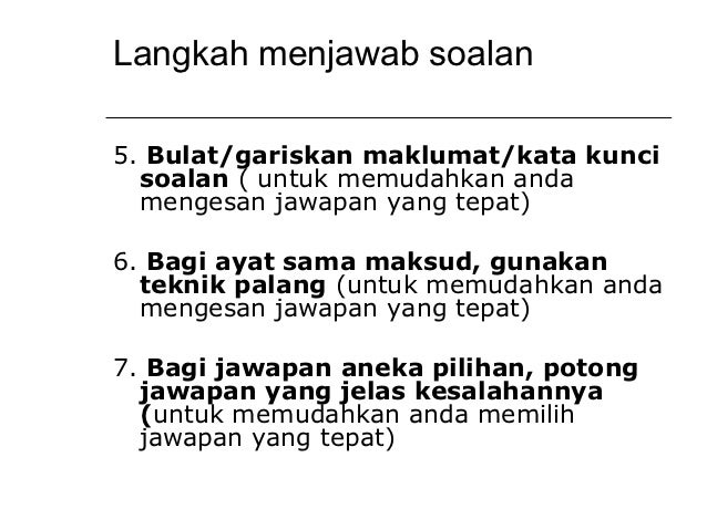 Teknik jawab soalan BM K1