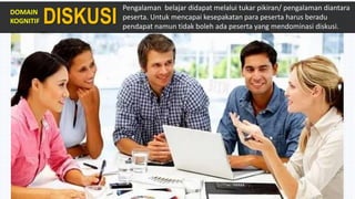 .
BRAINSTORMING
Bentuk diskusi dalam rangka menghimpun/menggali pengalaman
gagasan/ ide-ide, pendapat, informasi, pengetah...