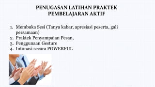 1. Judul Mata Pelatihan
2. Profil
3. Apersepsi
4. TPU/Hasil Belajar
5. TPK/Indikator Hasil Belajar
6. Materi (5-10 slide)
...