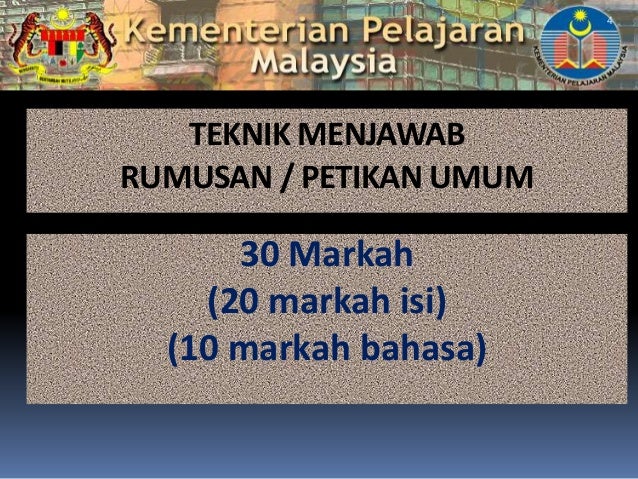 Teknik menjawab kertas 2