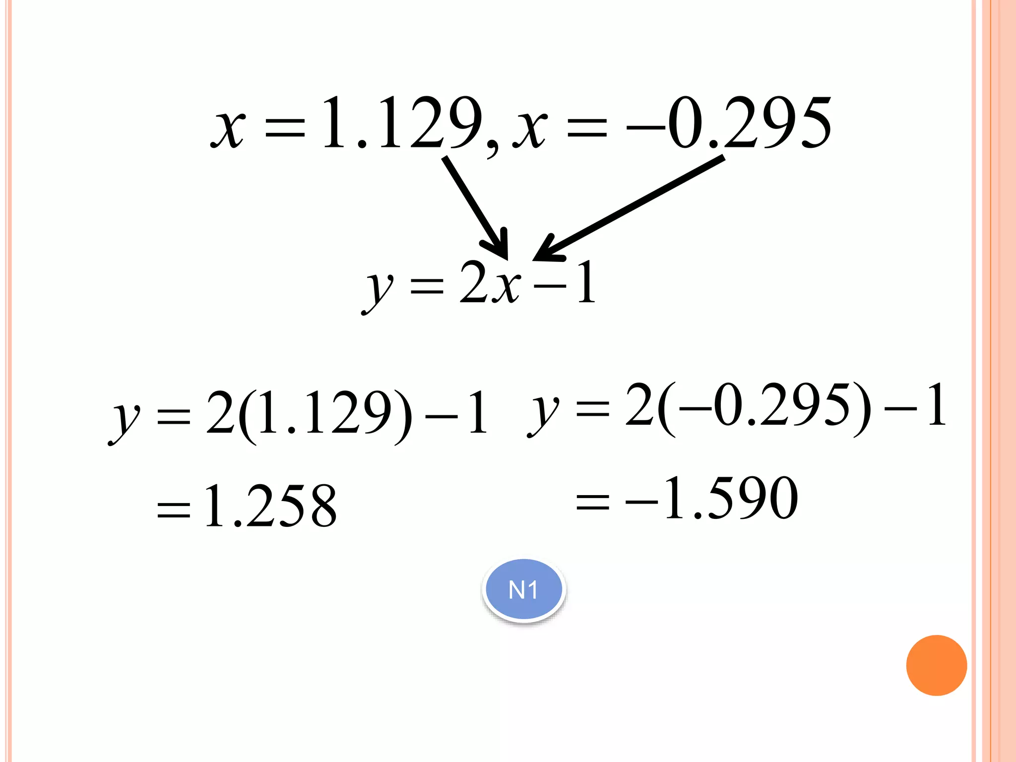 295.0,129.1  xx
12  xy
258.1
1)129.1(2

y
590.1
1)295.0(2

y
N1
 
