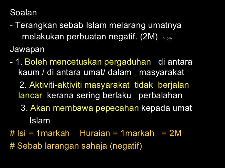 Contoh Soalan Objektif Pendidikan Islam Tahun 4 - Selangor w