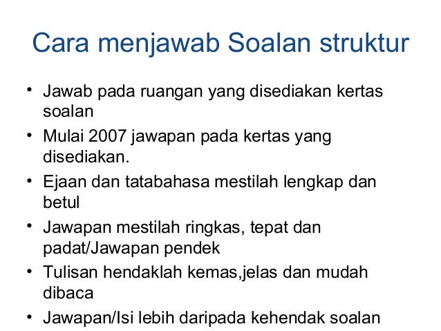 Contoh Soalan Berbentuk Analisis - Gol Rumah