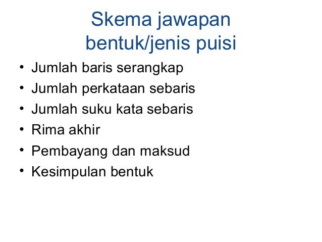 Teknik menjawab sastera puisi